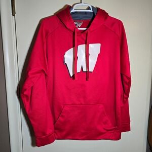 ProEdge Wisconsin‎ Badgers Size M (38/40) Hoodie Sweatshirt with Pocket